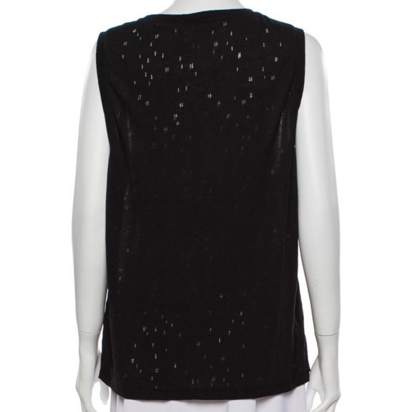 T BY ALEXANDER WANG SCOOP NECK DISTRESSED TANK TOP - Picture 4 of 5